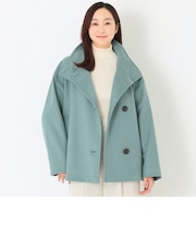 ＜Rain Wool＞スタンドカラー ショートコート