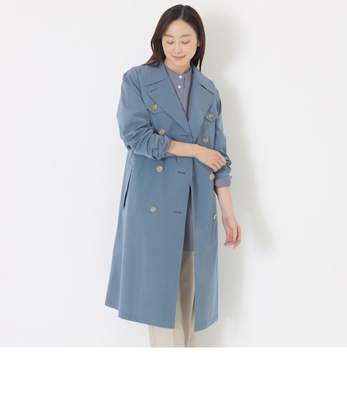 ＜アンブレラコート＞ダブルトレンチササールコート