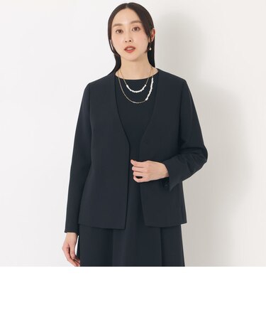 【ESSENTIALS WARDROBE】ウォッシャブルノーカラージャケット
