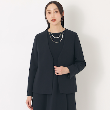 【ESSENTIALS WARDROBE】ウォッシャブルノーカラージャケット