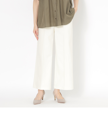 ダブルクロスストレッチワイドパンツ