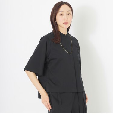 【DRESOPHY】シルキースムースハーフスリーブシャツ