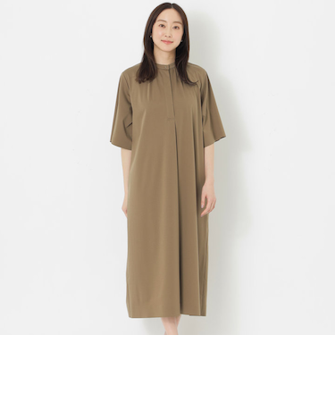 【DRESOPHY】シルキースムースハーフスリーブワンピース