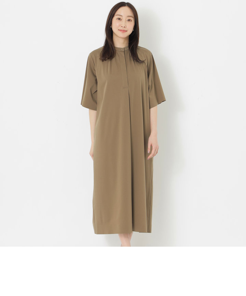 【DRESOPHY】シルキースムースハーフスリーブワンピース