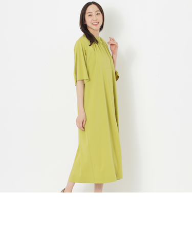 【DRESOPHY】シルキースムースハーフスリーブワンピース