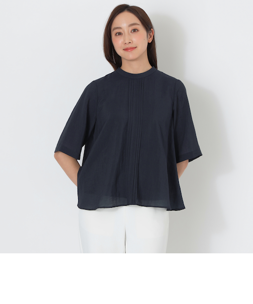 ピンタックシアーブラウス