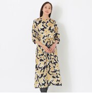 フラワープリントワンピース（ベージュ）