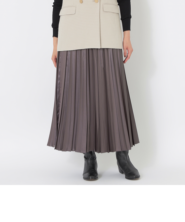 ブライトサテンプリーツスカート