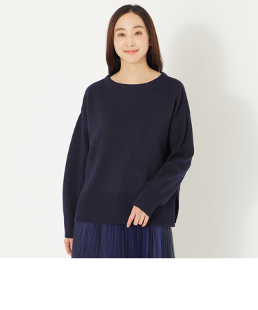 ラメミックスウールプルオーバー