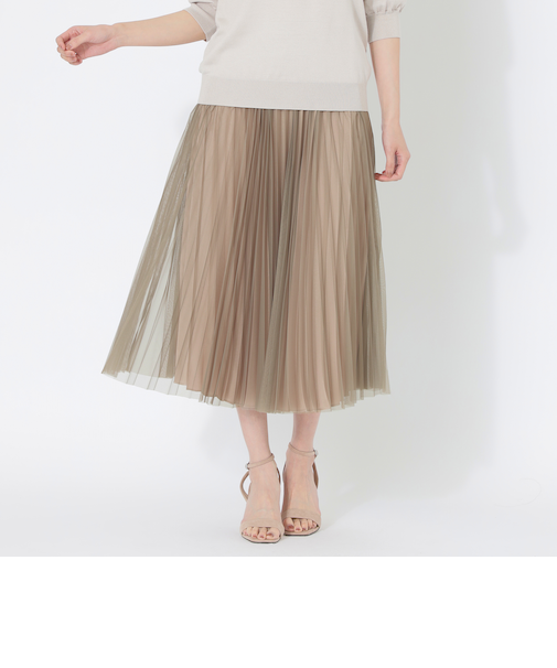 チュールプリーツスカート
