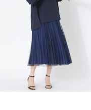 チュールプリーツスカート