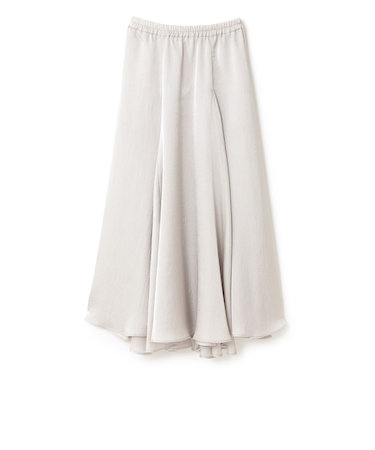 サテンフレアスカート