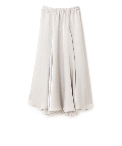 サテンフレアスカート