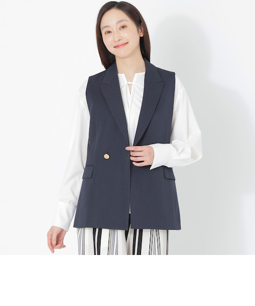 ギャバジンテーラードジレ