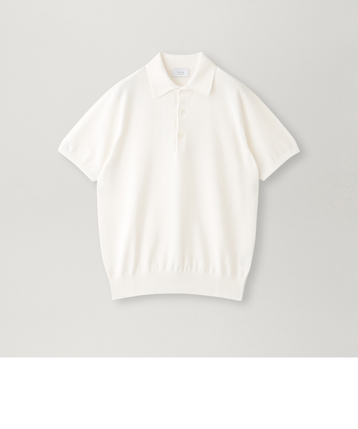 コットンニットポロ