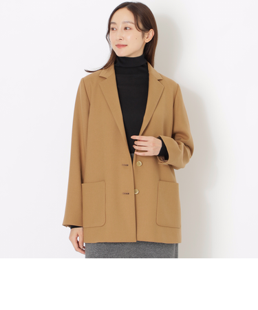 ウールミックスダブルクロスジャコット