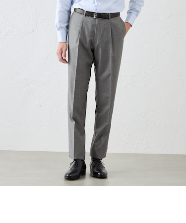 ワンプリーツウールトラウザーズ