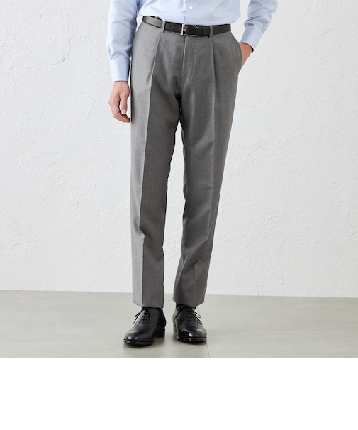 ワンプリーツウールトラウザーズ