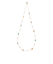 石付きロングチェーンネックレス