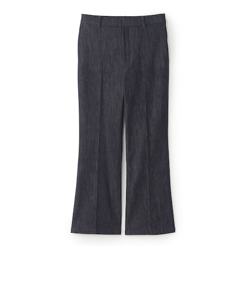 レーヨンストレットデニムパンツ