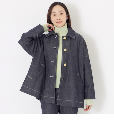 レーヨンストレッチデニムジャケット