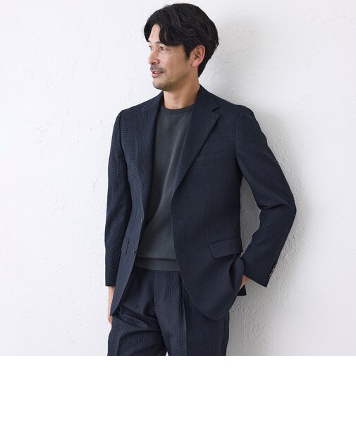 ウール＆コットン シアーサッカージャケット