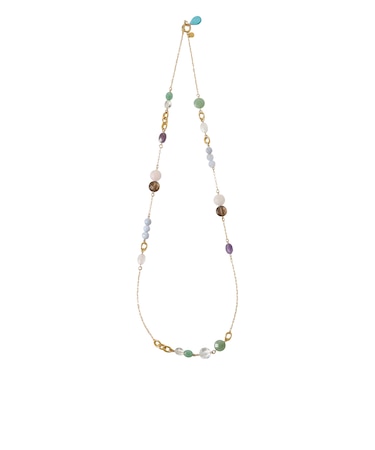 マルチストーンロングネックレス