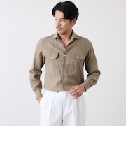 リネンワンピースカラーシャツ