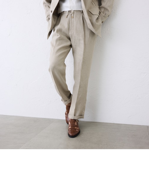 リネンドローコードパンツ