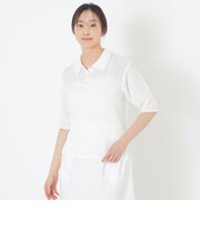 シアー襟付ニット