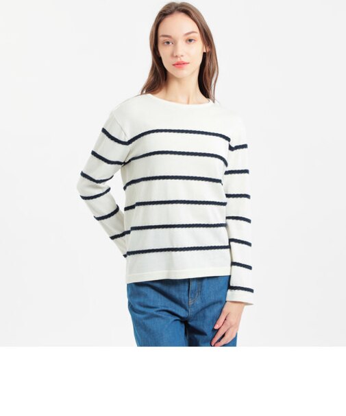 マリンボーダーニット