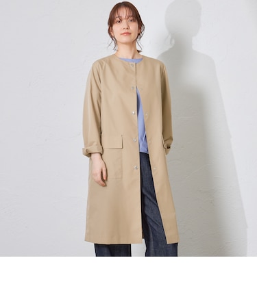 【DAWLEY(ドーリー)】ノーカラーロングコート