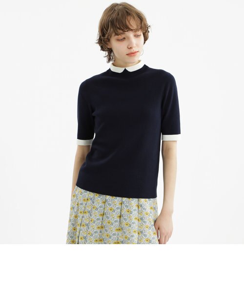 2023年秋冬商品】Cleric Collar Knit ショートスリーブプル