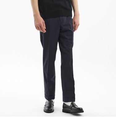 【WEB＆一部店舗限定】T.G. di Fabio シャンブレー テーパードトラウザーズ