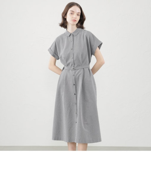 ギンガムチェックサッカーワンピース