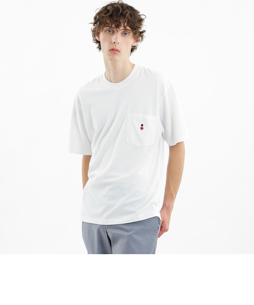 バッキンガムベア カノコ クルーネックポケット半袖Tシャツ