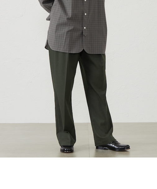 GREY LABEL 2プリーツテーパードパンツ