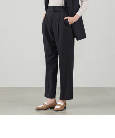 ハイウエストベルテットパンツ