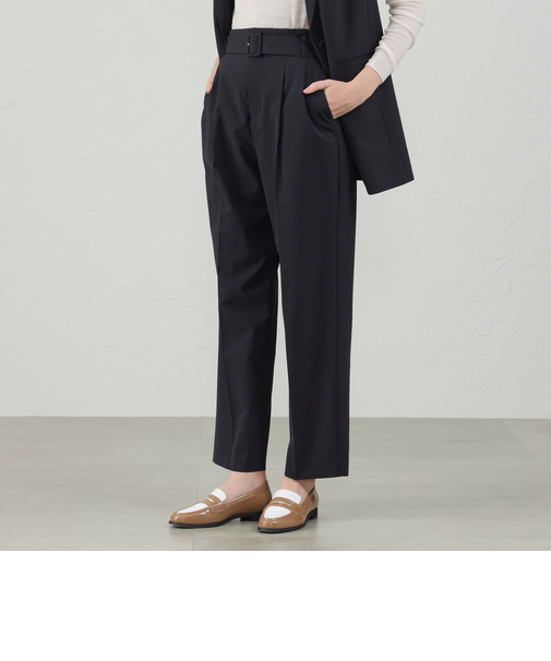 ハイウエストベルテットパンツ