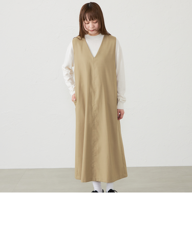 GREY LABEL ウールミックスジャンパードレス