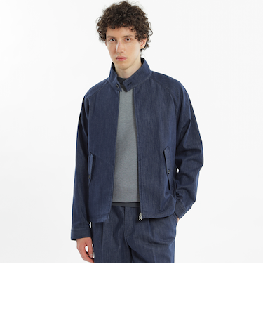 テクノツイル/デニム ハリントンジャケット