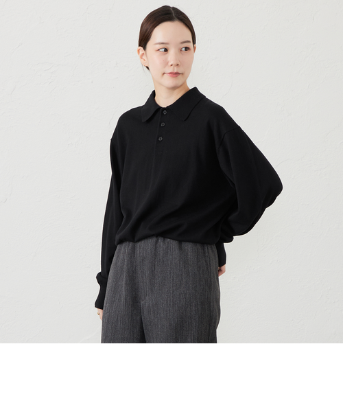 新品タグ付　マッキントッシュ フィロソフィー. ウールコットンニット ポロシャツ MACKINTOSH PHILOSOPHY ニット セーター GREY LABEL ウール