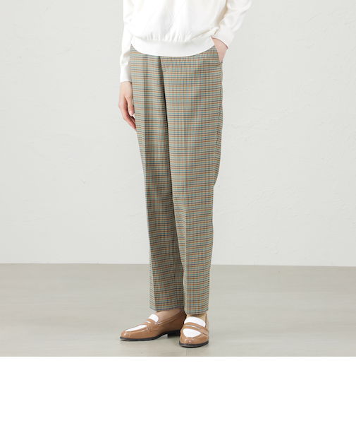 ウォッシャブルウールテーパードパンツ