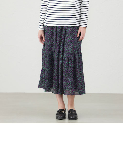 Snowblue Garden ランダムティアードスカート