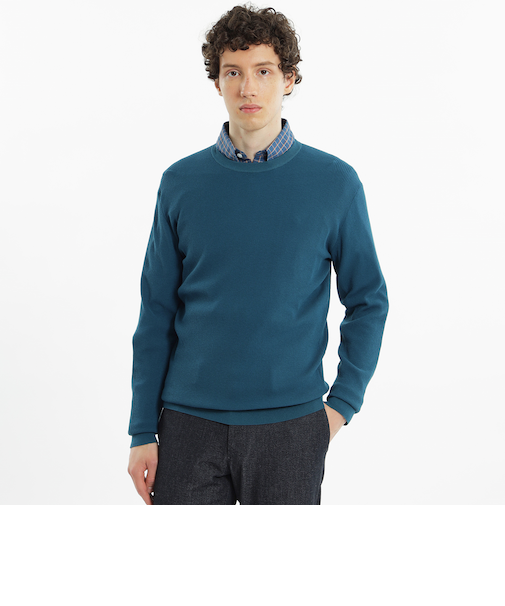 ミニワッフル クルーネックニット