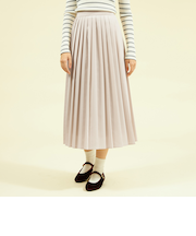 グロッシーツイルタックプリーツスカート