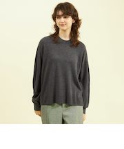 【WEB&一部店舗限定】ワイドシルエットクルーネックニット