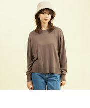 【WEB&一部店舗限定】ワイドシルエットクルーネックニット