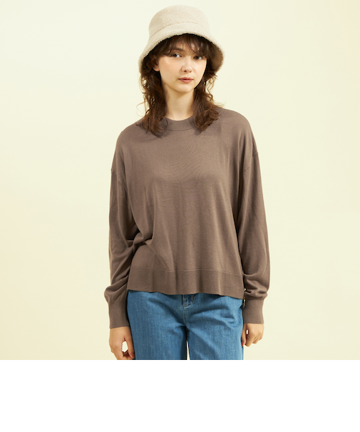 【WEB&一部店舗限定】ワイドシルエットクルーネックニット