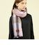 ウォッシャブルカシミヤブロックチェックストール